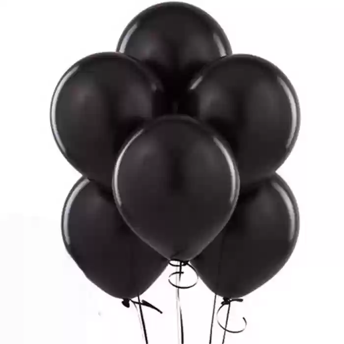 Siyah Pastel Renk Balon 10 Adet