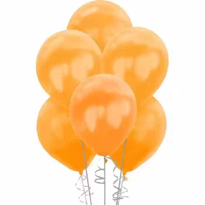 Metalik Turuncu Renk Balon 10 Adet