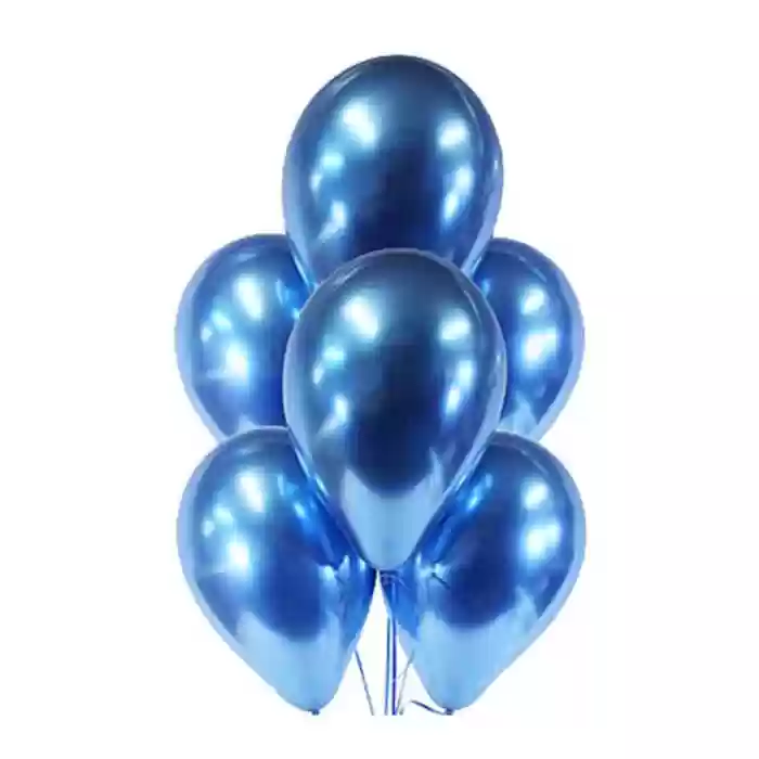 Krom Mavi Renk Balon 5 Adet
