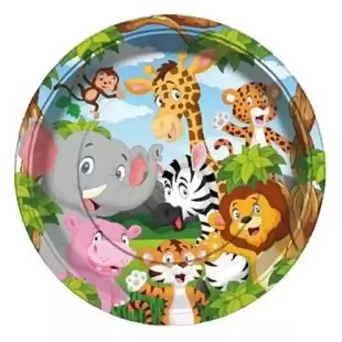 Safari Temalı Tabak