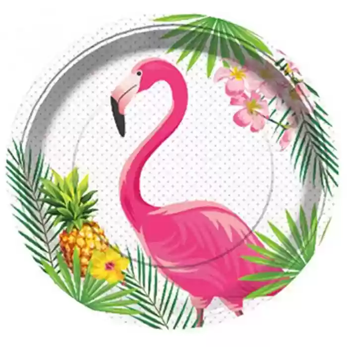 Flamingo Temalı Tabak