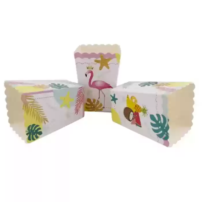 Flamingo Temalı Mısır Kutusu 8li