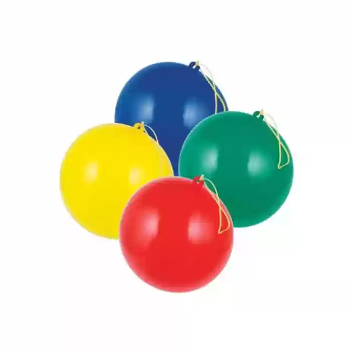 Punch Balon İpli Lastikli Balon Zıp Zıp Balon 10 Adet