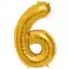 6 RAKAM Folyo Balon GOLD 100 CM (1 METRE)