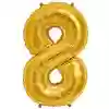 8 RAKAM Folyo Balon GOLD 100 CM (1 METRE)