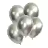 Krom Gümüş Renk Balon 5 Adet
