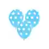 BEYAZ PUANTİYELİ MAVİ BALON 10 Adet