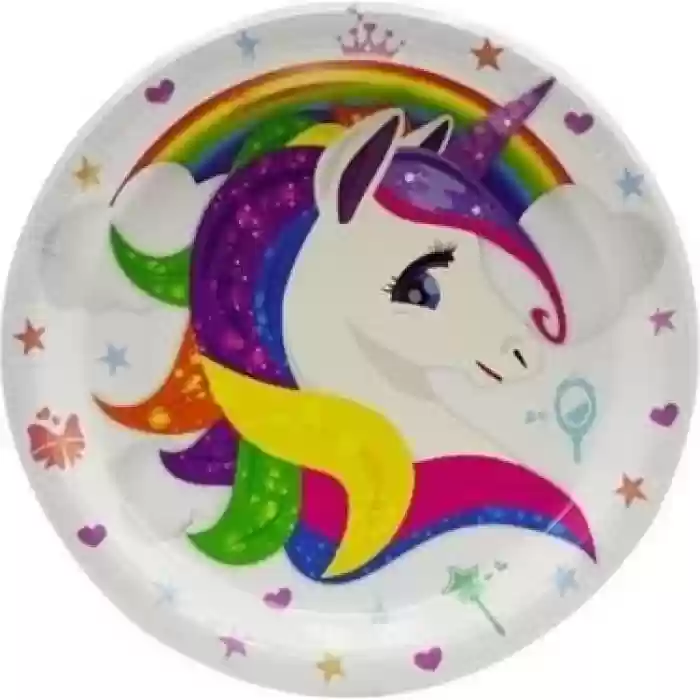 Unicorn Temalı Tabak