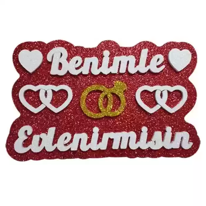 Benimle Evlenirmisin Simli Strafor