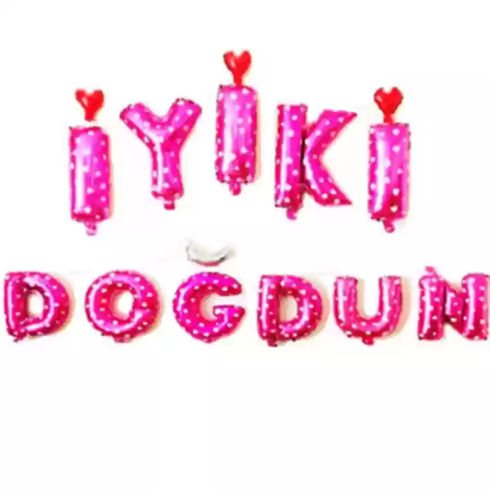 İyiki Doğdun Pembe Folyo Balon Set