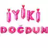 İyiki Doğdun Pembe Folyo Balon Set