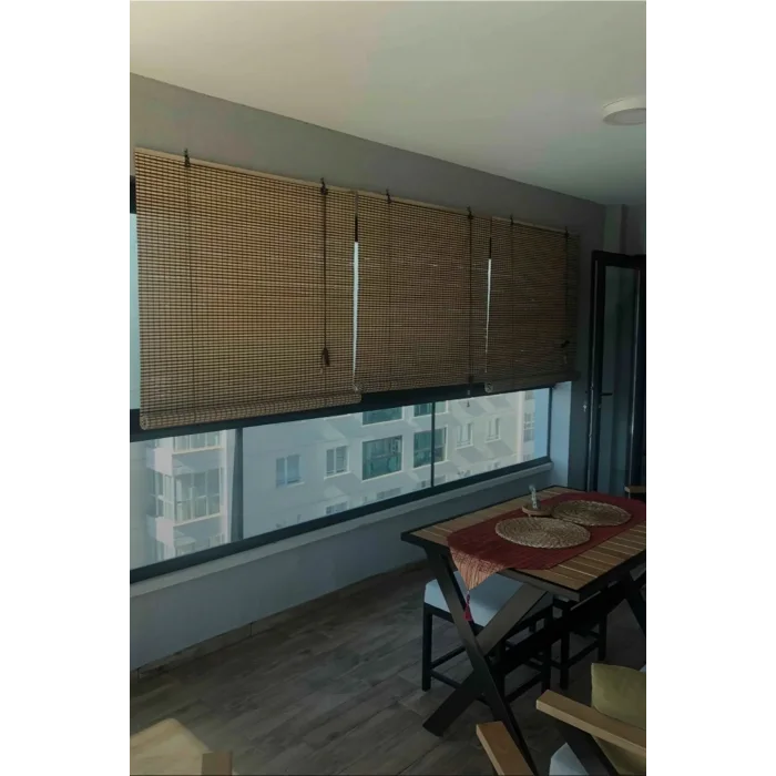 Evesen Bambu Stor Perde Bej Doğal