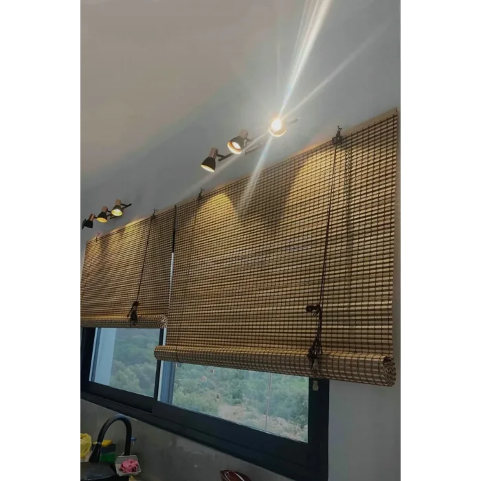 Evesen Bambu Stor Perde Bej Doğal