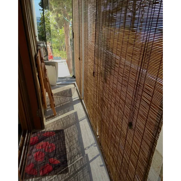 Evesen Bambu Stor Perde Kahverengi Doğal