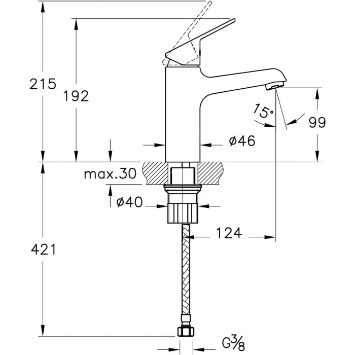 Artema Serenity A42914 Yüksek Lavabo Bataryası, Krom