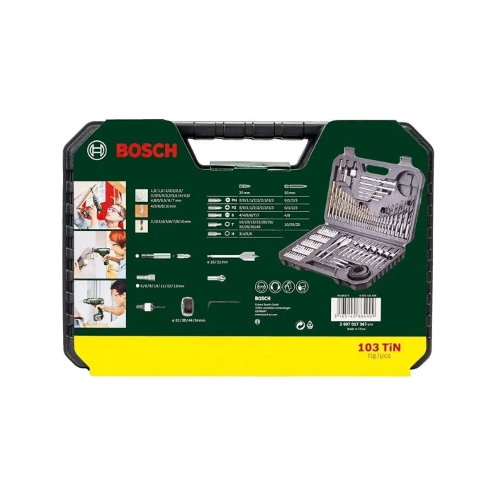 Bosch Easyimpact 600 Darbeli Matkap + 103 Parça Matkap Ucu Vidalama Ucu Lokma Ucu Seti