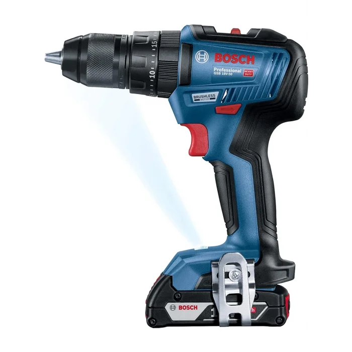 Bosch GSB 18V-50 Çift Akülü 2 Ah + 103 Parça Aksesuar Seti