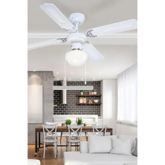 Colours Lari 4 Kanatlı Aydınlatmalı Tavan Vantilatörü Beyaz