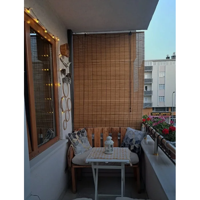 Evesen Bambu Stor Perde Kahverengi Doğal