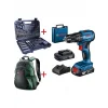 Bosch Professional GSB 185-LI 2 x 2.0Ah Çift Akülü Darbeli Matkap + Bosch V-Line Aksesuar Seti 103 Parça+ Bosch Sırt Çantası