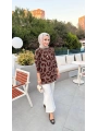 LEOPAR DESEN OVERSIZE TRİKO