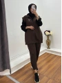 YELEK OYSHO PANTOLONLU TAKIM - KAHVERENGİ