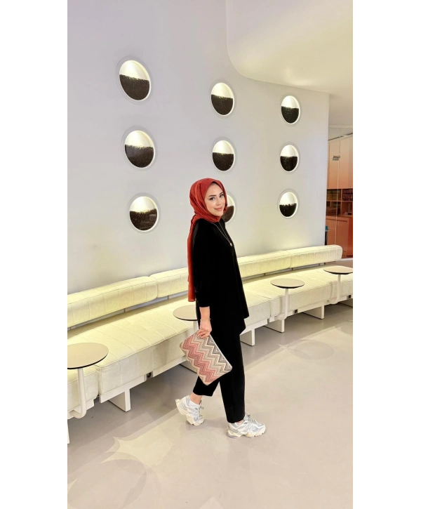 2 İPLİK SİYAH EŞOFMAN TAKIMI