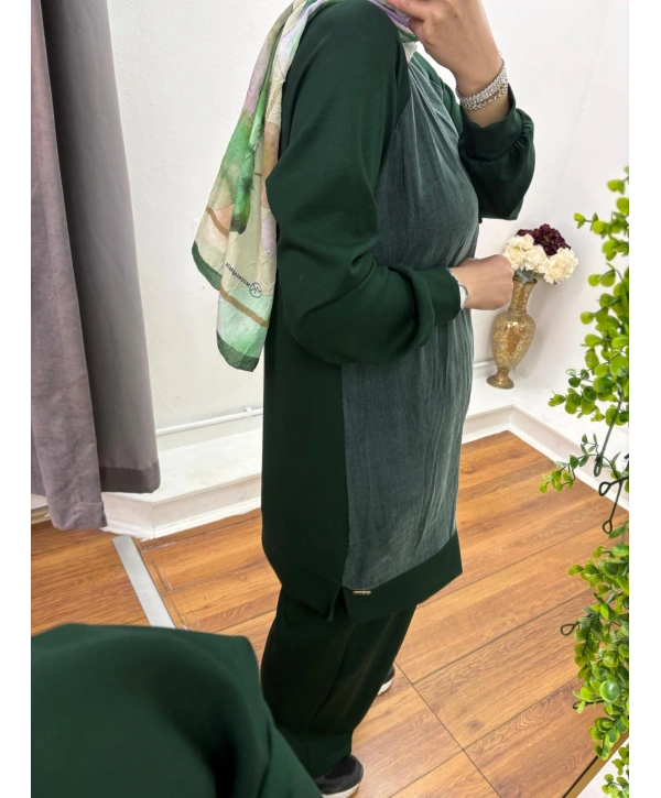 Oysho Kumaş Rahat Kesim İkili Takım Yeşil