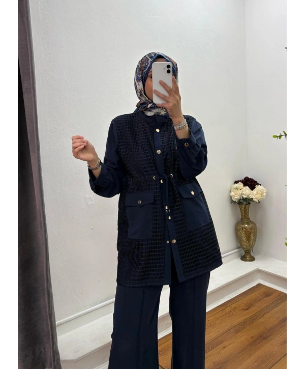 Kupra Kumaş Takım - Lacivert