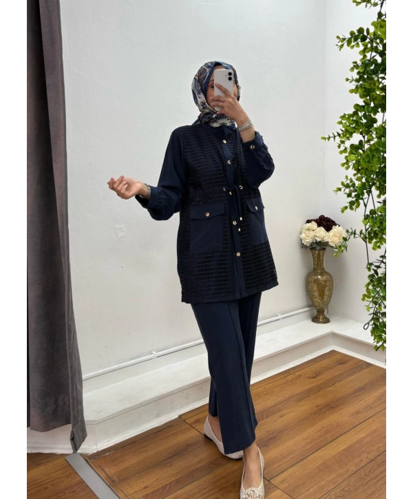 Kupra Kumaş Takım - Lacivert