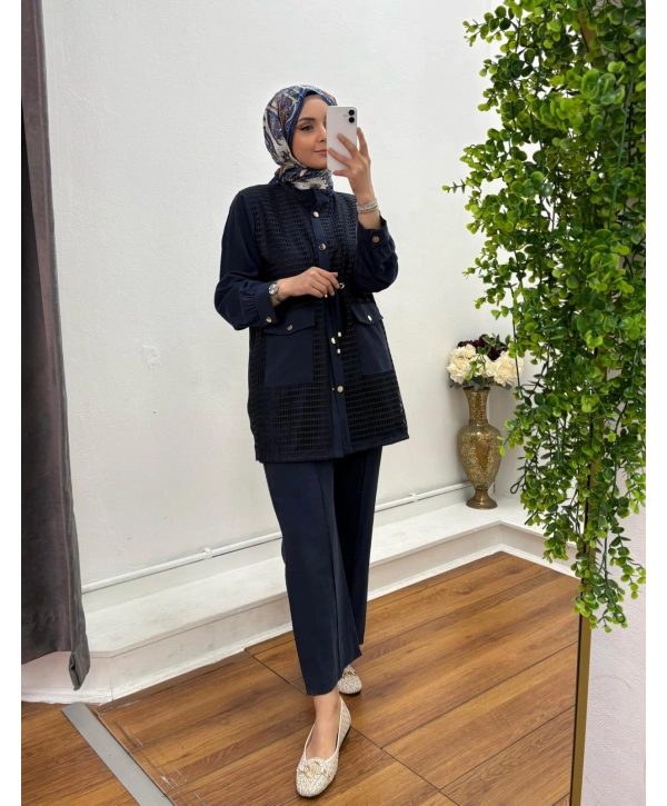 Kupra Kumaş Takım - Lacivert