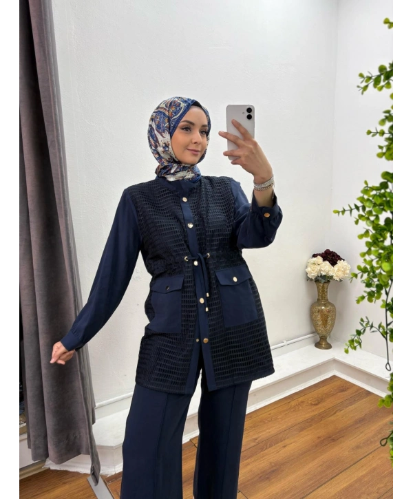 Kupra Kumaş Takım - Lacivert