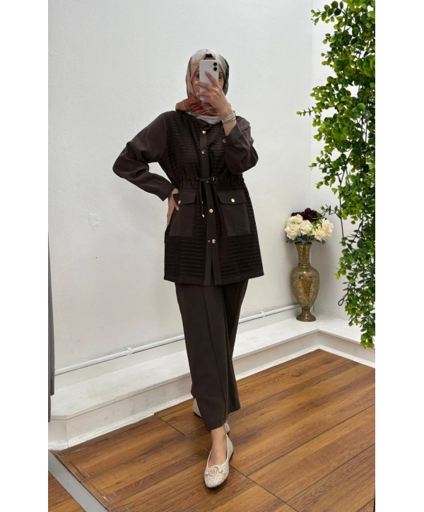 Kupra Kumaş Takım - Kahve