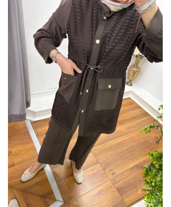 Kupra Kumaş Takım - Kahve