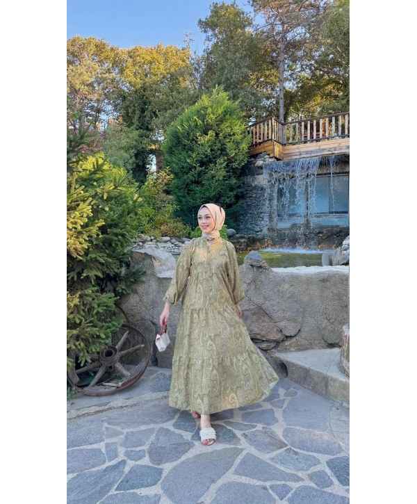 GOLDEN OLİVE ELBİSE