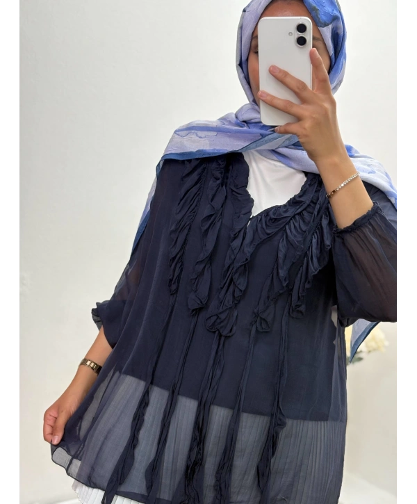 İTHAL FIRFIRLI PANTOLON TAKIM LACİVERT