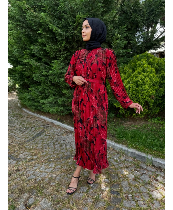 KIZIL YAPRAK İTHAL ELBİSE