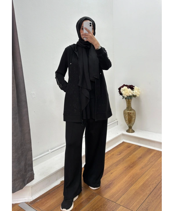 PAYET OYSHO PANTOLONLU TAKIM - SİYAH