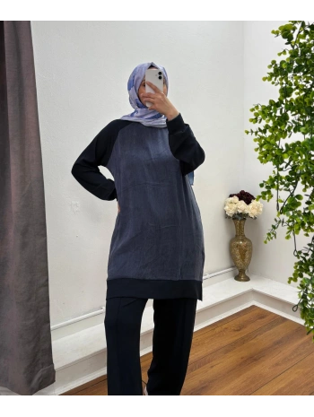 Oysho Kumaş Rahat Kesim İkili Takım Mavi