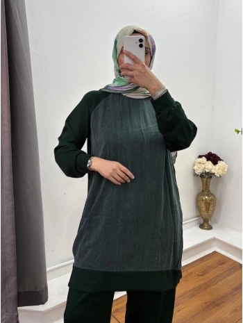 Oysho Kumaş Rahat Kesim İkili Takım Yeşil