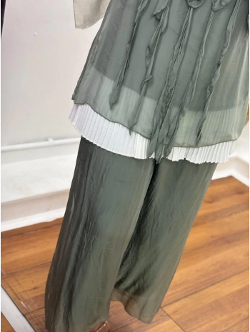 İTHAL FIRFIRLI PANTOLON TAKIM YEŞİL