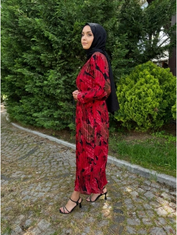 KIZIL YAPRAK İTHAL ELBİSE