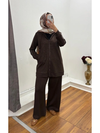 PAYET OYSHO PANTOLONLU TAKIM - KAHVERENGİ