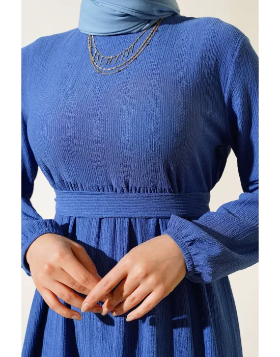 Bürümcük Kat Kat Elbise İndigo
