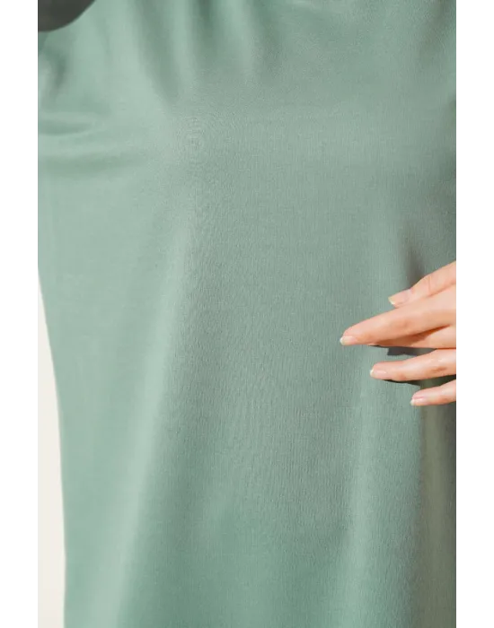 Çağla Yeşil Arma Detaylı Ribanalı Rahat Kesim İkili Takım