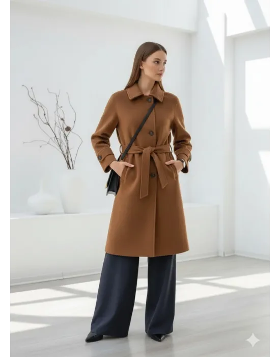 Camel ZR Kaşe Kaban