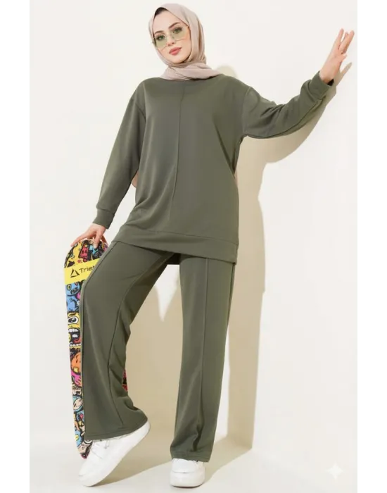 Haki Çımalı Basic İkili Eşofman Takım