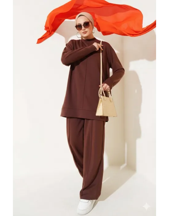 Kahve Çımalı Basic İkili Eşofman Takım