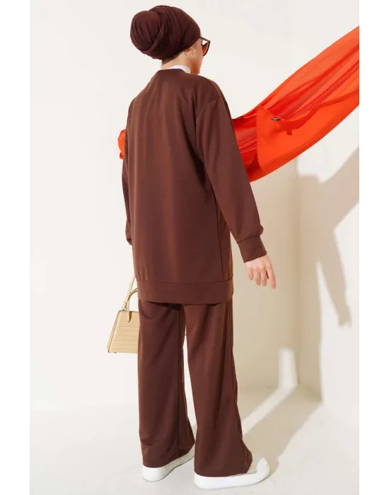 Kahve Çımalı Basic İkili Eşofman Takım