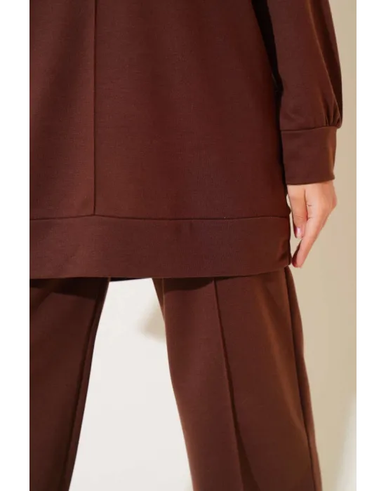 Kahve Çımalı Basic İkili Eşofman Takım